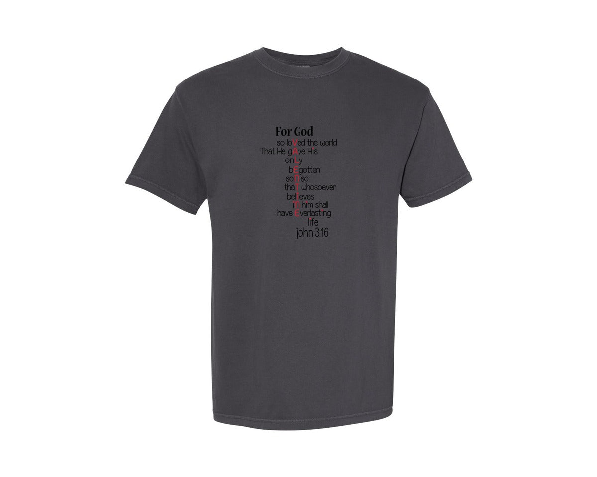 brand:Comfort Colors|color:Graphite|Christian Valentine Graphic T-Shirt