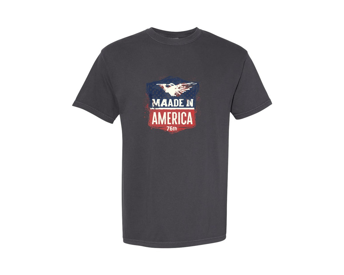 brand:Comfort Colors|color:Graphite|Retro Made In America 1776 Graphic T-Shirt