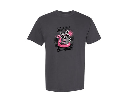 brand:Comfort Colors|color:Graphite|Feral Girl Retro Summer Vibes Graphic T-Shirt