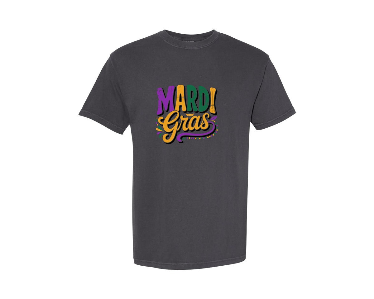 brand:Comfort Colors|color:Graphite|Mardi Gras Mardi Gras Shirt 3 Graphic T-Shirt