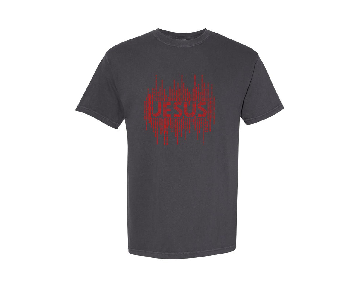 brand:Comfort Colors|color:Graphite|Jesus Rhinestone Design 63 Graphic T-Shirt