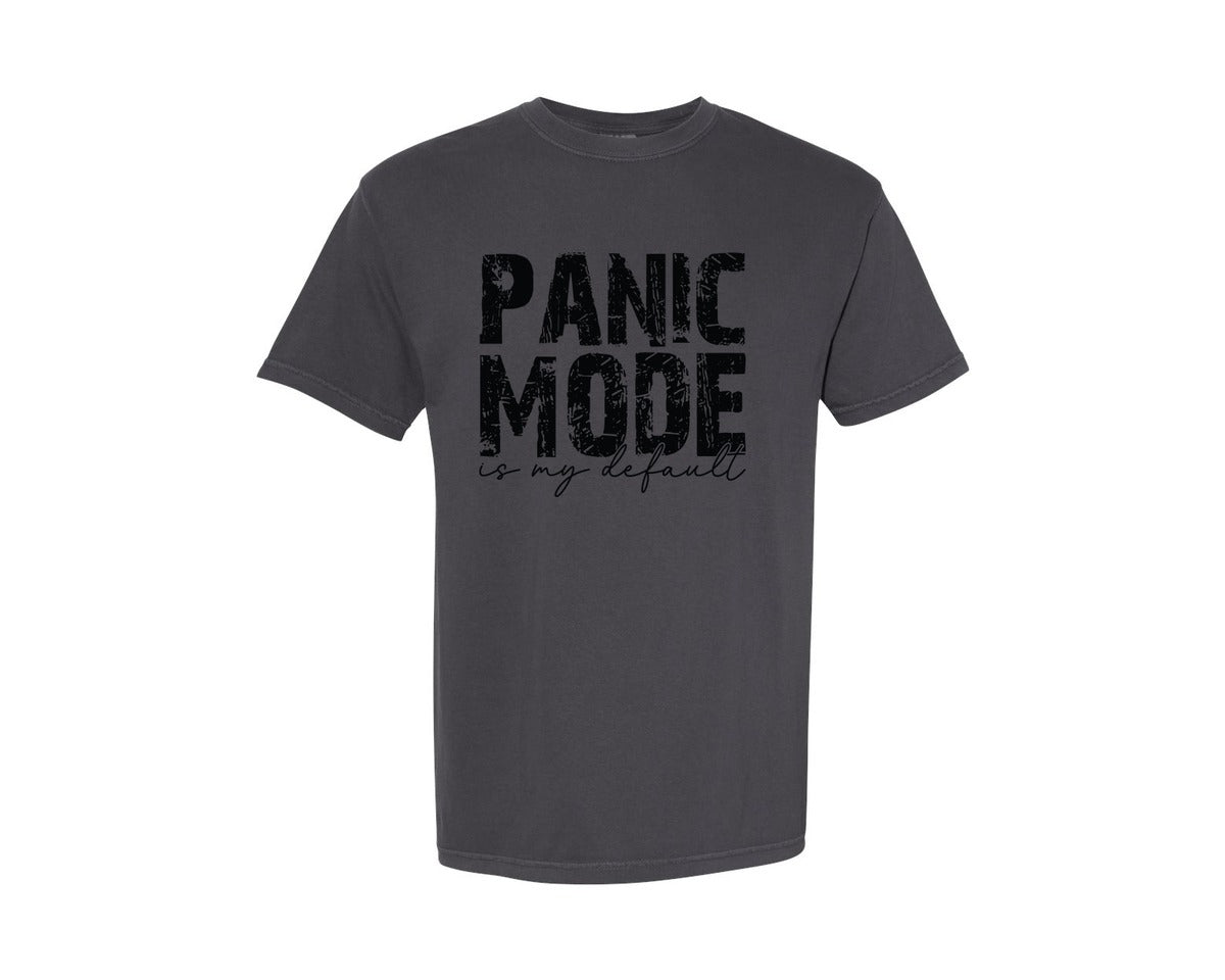 brand:Comfort Colors|color:Graphite|Panic Mode Grunge Mental Health Graphic T-Shirt