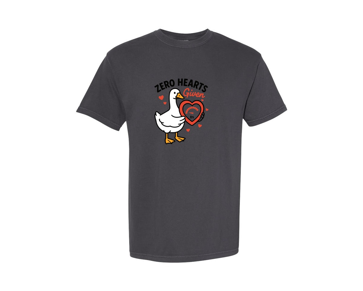 brand:Comfort Colors|color:Graphite|Retro Valentines Day Goose Anti Graphic T-Shirt