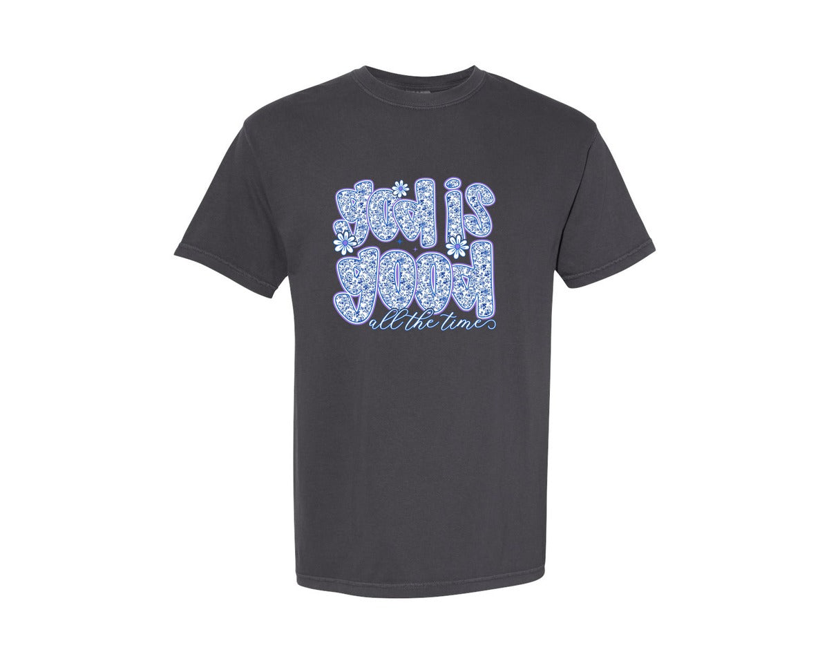 brand:Comfort Colors|color:Graphite|God Is Good All The Time 29 Graphic T-Shirt