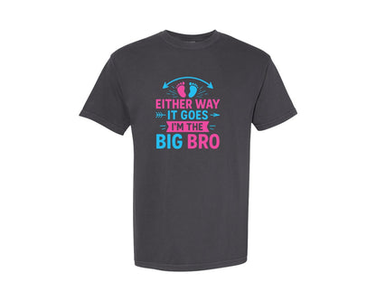 brand:Comfort Colors|color:Graphite|Either It Gender Reveal T Shirt Graphic T-Shirt