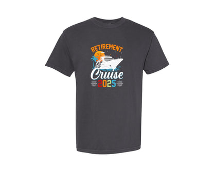 brand:Comfort Colors|color:Graphite|Retirement Cruise T Shirt Graphic T-Shirt