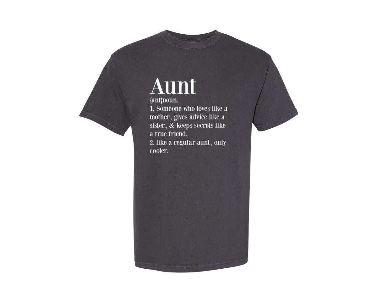 brand:Comfort Colors|color:Graphite|Aunt Definition Auntie Dictionary Graphic T-Shirt