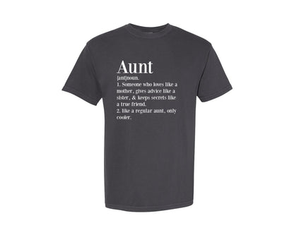 brand:Comfort Colors|color:Graphite|Aunt Definition Auntie Dictionary Graphic T-Shirt