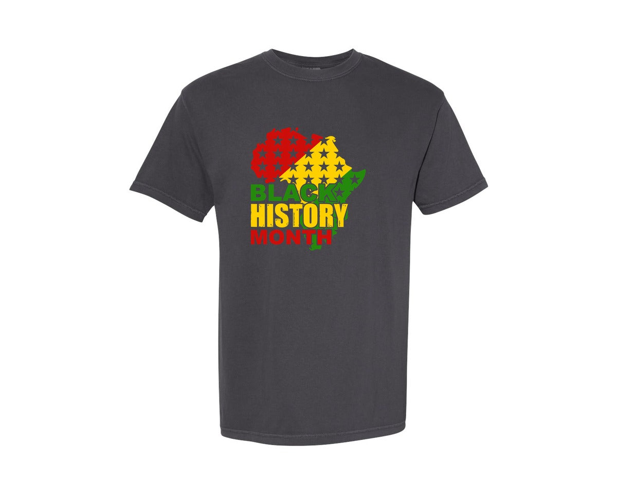brand:Comfort Colors|color:Graphite|Black History Month T Shirt Design 325 Graphic T-Shirt