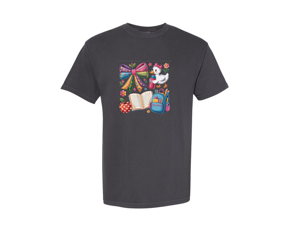 brand:Comfort Colors|color:Graphite|Back To School School 3 Graphic T-Shirt