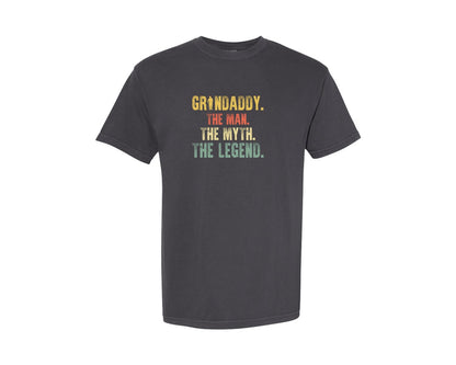 brand:Comfort Colors|color:Graphite|Grandaddy The Man The Myth The Legend Graphic T-Shirt