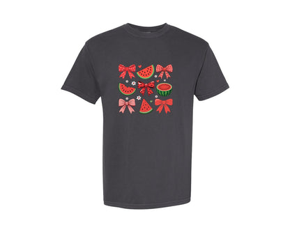 brand:Comfort Colors|color:Graphite|Coquette Watermelon Summer Fruit Graphic T-Shirt