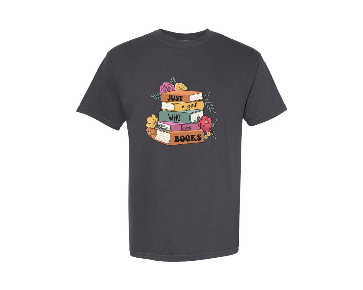 brand:Comfort Colors|color:Graphite|Vintage Book Lovers Graphic T-Shirt