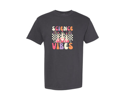 brand:Comfort Colors|color:Graphite|Groovy Science Vibes Chemistry T Shirt Graphic T-Shirt