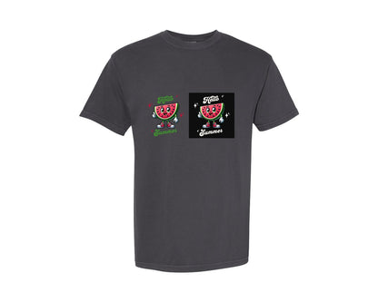 brand:Comfort Colors|color:Graphite|Hello Summer Watermelon Graphic T-Shirt