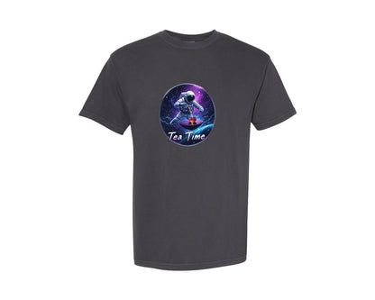 brand:Comfort Colors|color:Graphite|Astronaut Tea Time In Space T Shirt Graphic T-Shirt