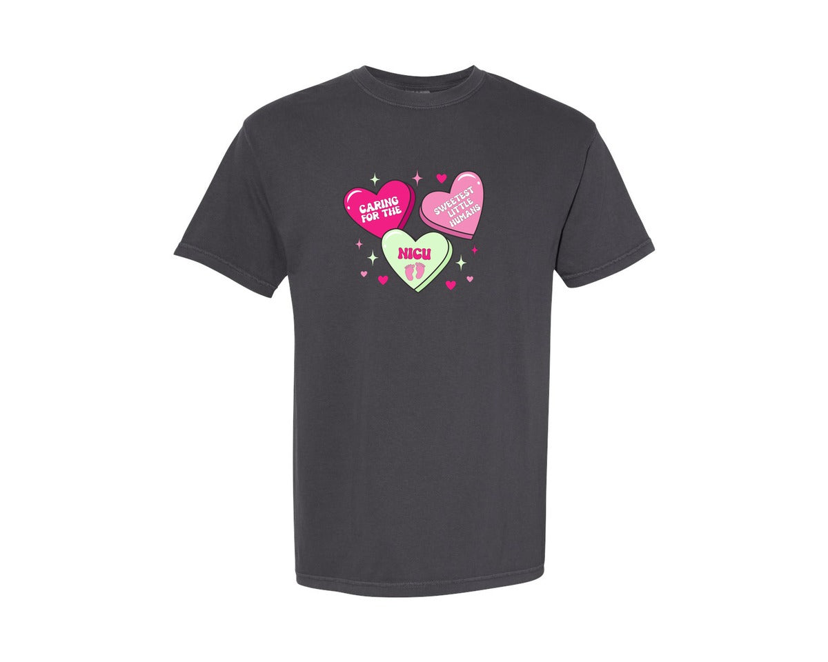 brand:Comfort Colors|color:Graphite|Nicu Love Valentines Day T Shirt Graphic T-Shirt