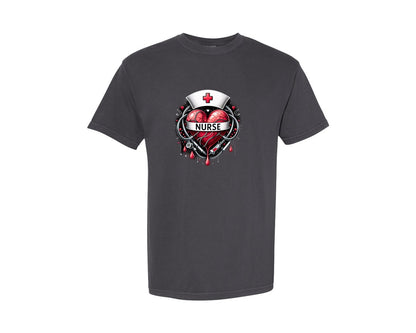 brand:Comfort Colors|color:Graphite|Nurse 951 Graphic T-Shirt