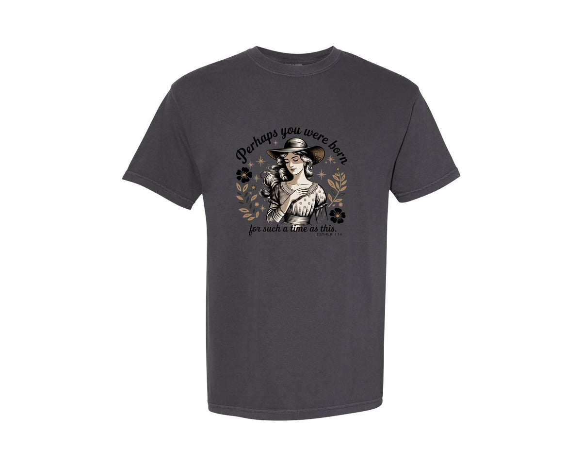 brand:Comfort Colors|color:Graphite|Perhaps You Were Born Christian 2 Graphic T-Shirt