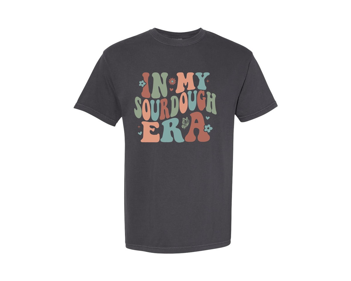 brand:Comfort Colors|color:Graphite|In My Sourdough Era Bread Baker Mom Graphic T-Shirt