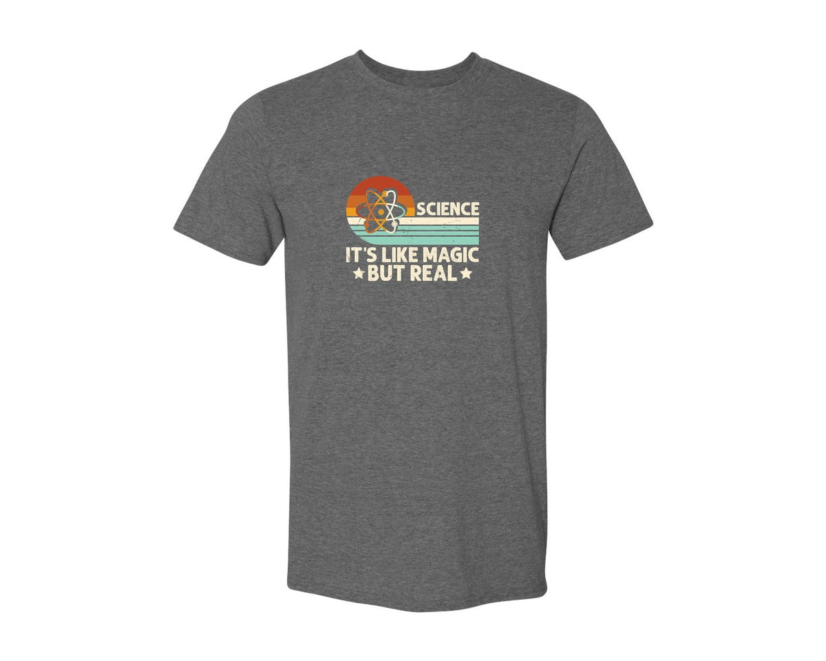 brand:Generic|color:Heather Dark Grey|Science Its Like Magic But Real T Shirt 2 Graphic T-Shirt