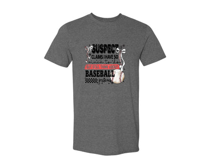 brand:Generic|color:Heather Dark Grey|Baseball Bow Mom Quote Retro Distressed Graphic T-Shirt