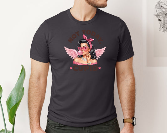 Not Today Cupid Funny Valentines 2 Graphic T-Shirt