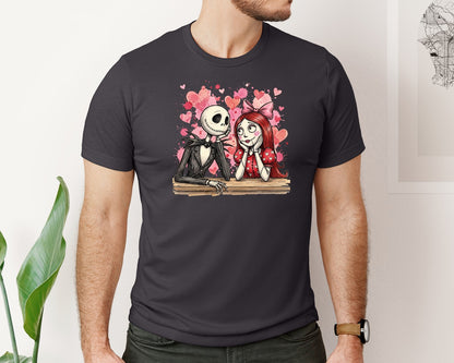 brand:Bella Canvas|color:Heather Dark Grey|Highland Cow Xoxo Western Valentine 2 Graphic T-Shirt