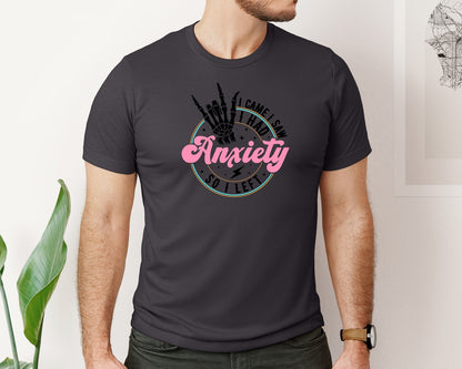 brand:Bella Canvas|color:Heather Dark Grey|I Came I Saw I Had Anxiety Graphic T-Shirt
