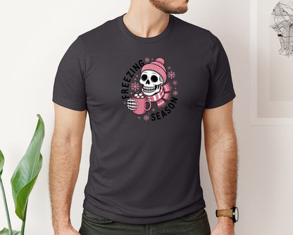 brand:Bella Canvas|color:Heather Dark Grey|Freezing Season Graphic T-Shirt