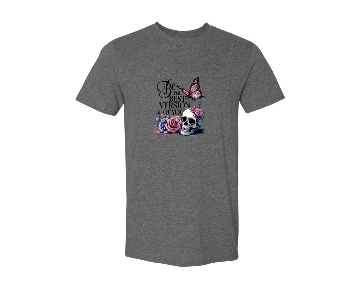 brand:Generic|color:Heather Dark Grey|Be The Best Version Of You Self Love 2 Graphic T-Shirt