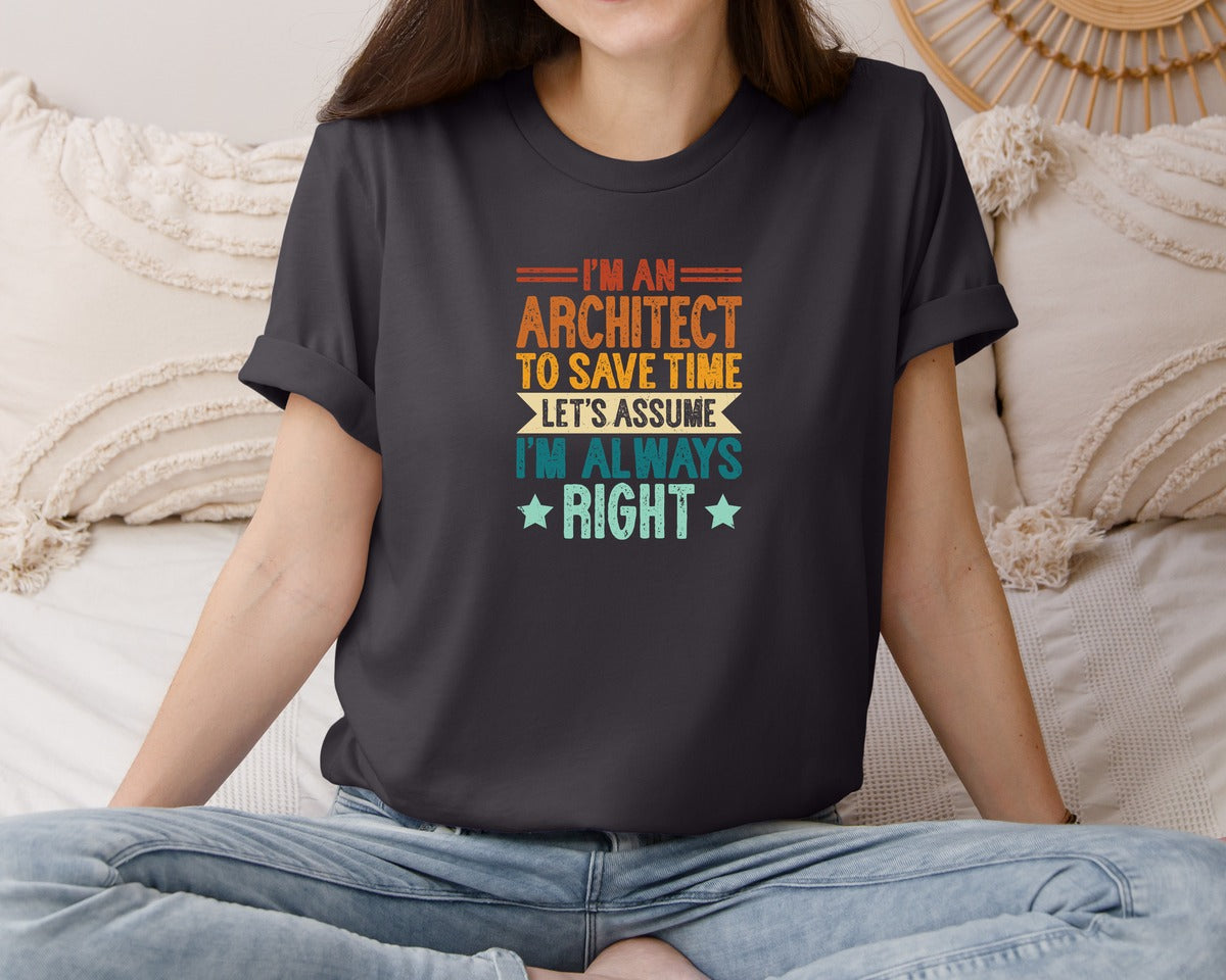 brand:Bella Canvas|color:Heather Dark Grey|Architect Architecture T Shirt Design 131 Graphic T-Shirt
