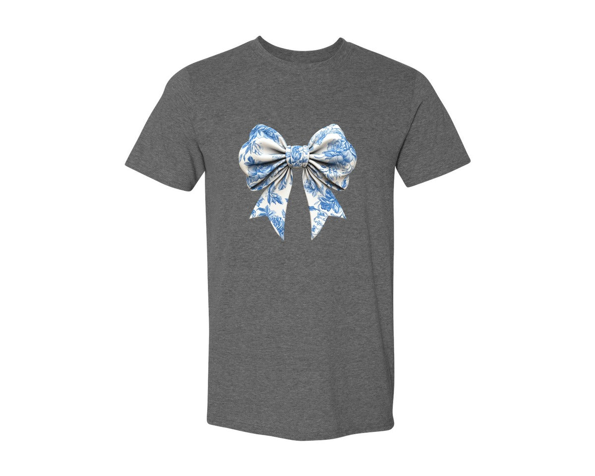 brand:Generic|color:Heather Dark Grey|Bow Bow T Shirt Design Graphic T-Shirt