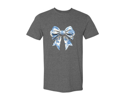 brand:Generic|color:Heather Dark Grey|Bow Bow T Shirt Design Graphic T-Shirt