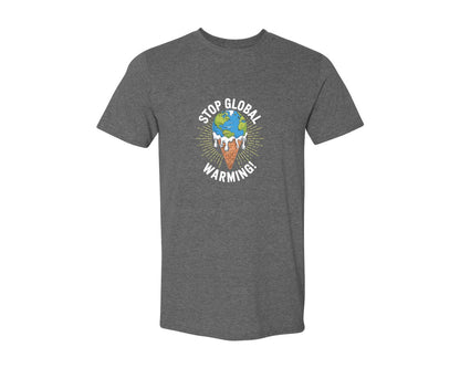 brand:Generic|color:Heather Dark Grey|Stop Global Warming Funny Cute Teacher 2 Graphic T-Shirt