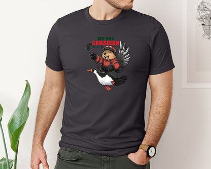 brand:Bella Canvas|color:Heather Dark Grey|We Are Canada Elbows Up Graphic T-Shirt