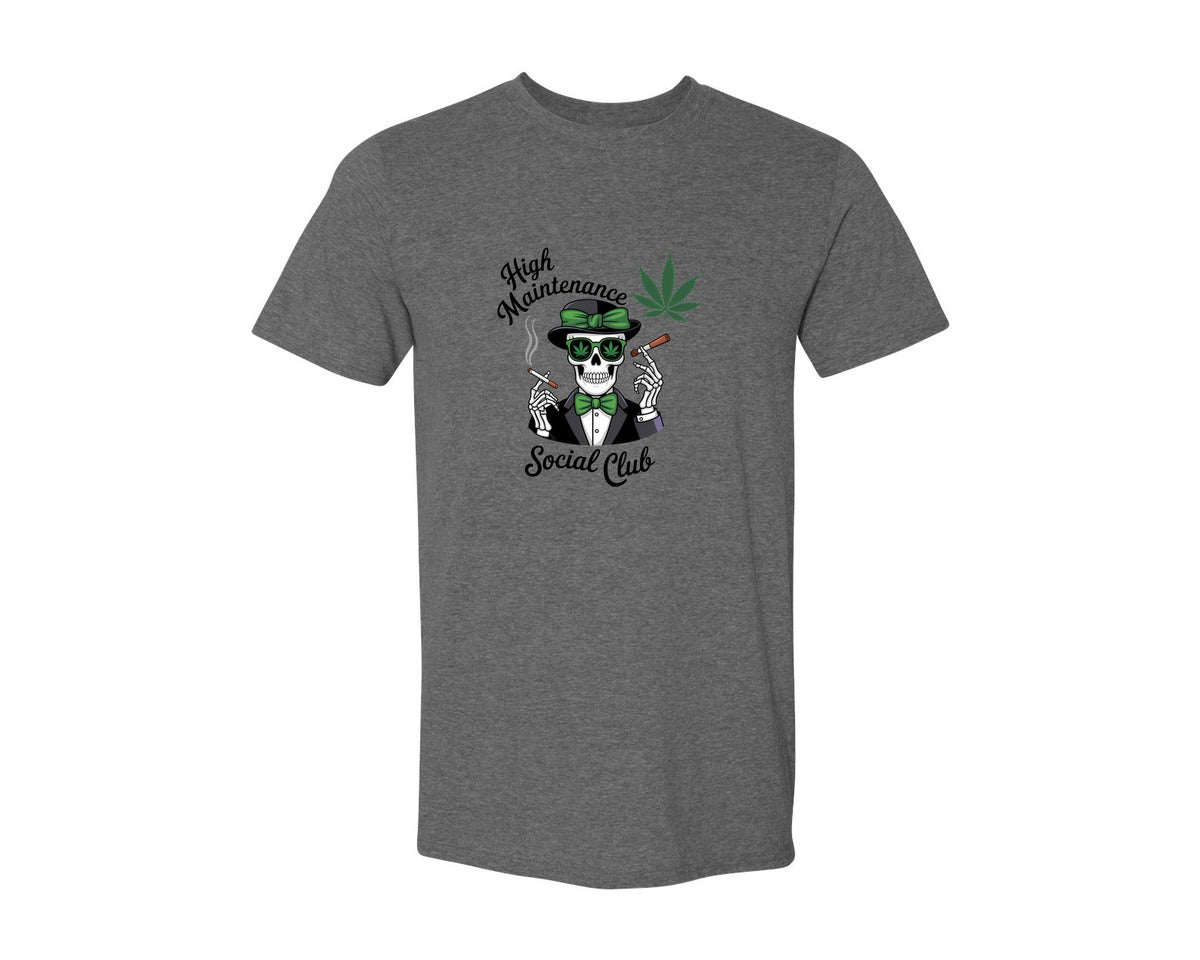 brand:Generic|color:Heather Dark Grey|High Maintenance Social Club 4 Graphic T-Shirt