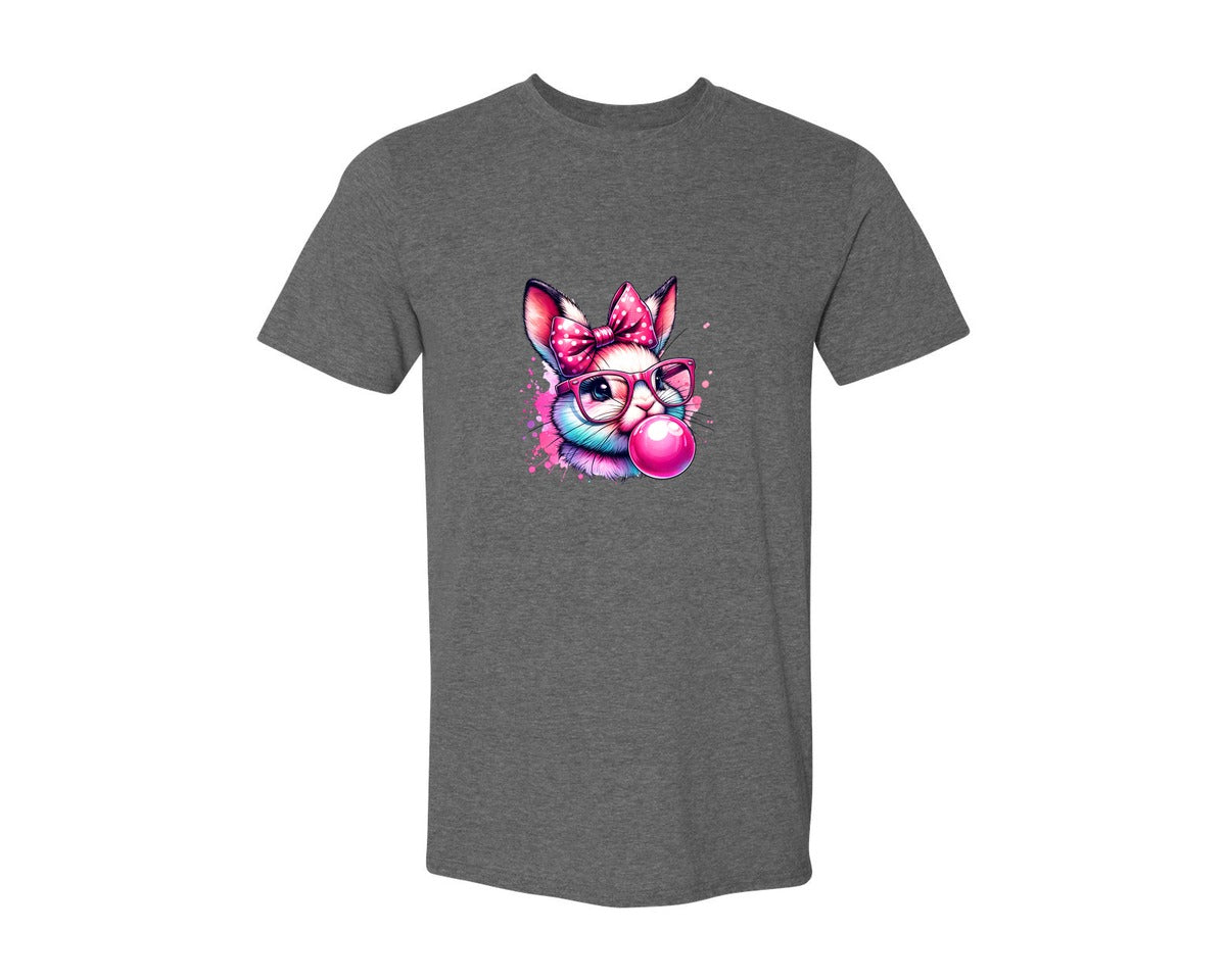 brand:Generic|color:Heather Dark Grey|Hipster Bunny T Shirt Design Graphic T-Shirt