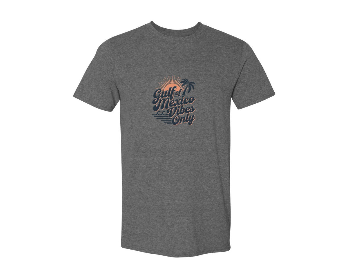 brand:Generic|color:Heather Dark Grey|Gulf Of Mexico Vibes Only 4 Graphic T-Shirt
