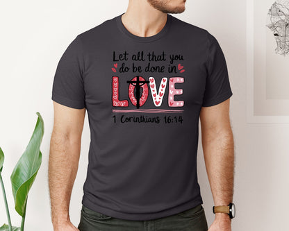 brand:Bella Canvas|color:Heather Dark Grey|God Says You Are Valentine 4 Graphic T-Shirt