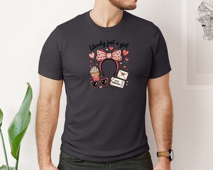 brand:Bella Canvas|color:Heather Dark Grey|Funny Valentine Graphic T-Shirt