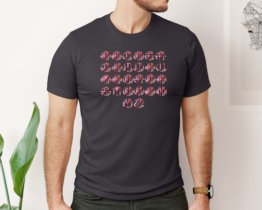 Glitter Valentine Leopard Monogram Graphic T-Shirt