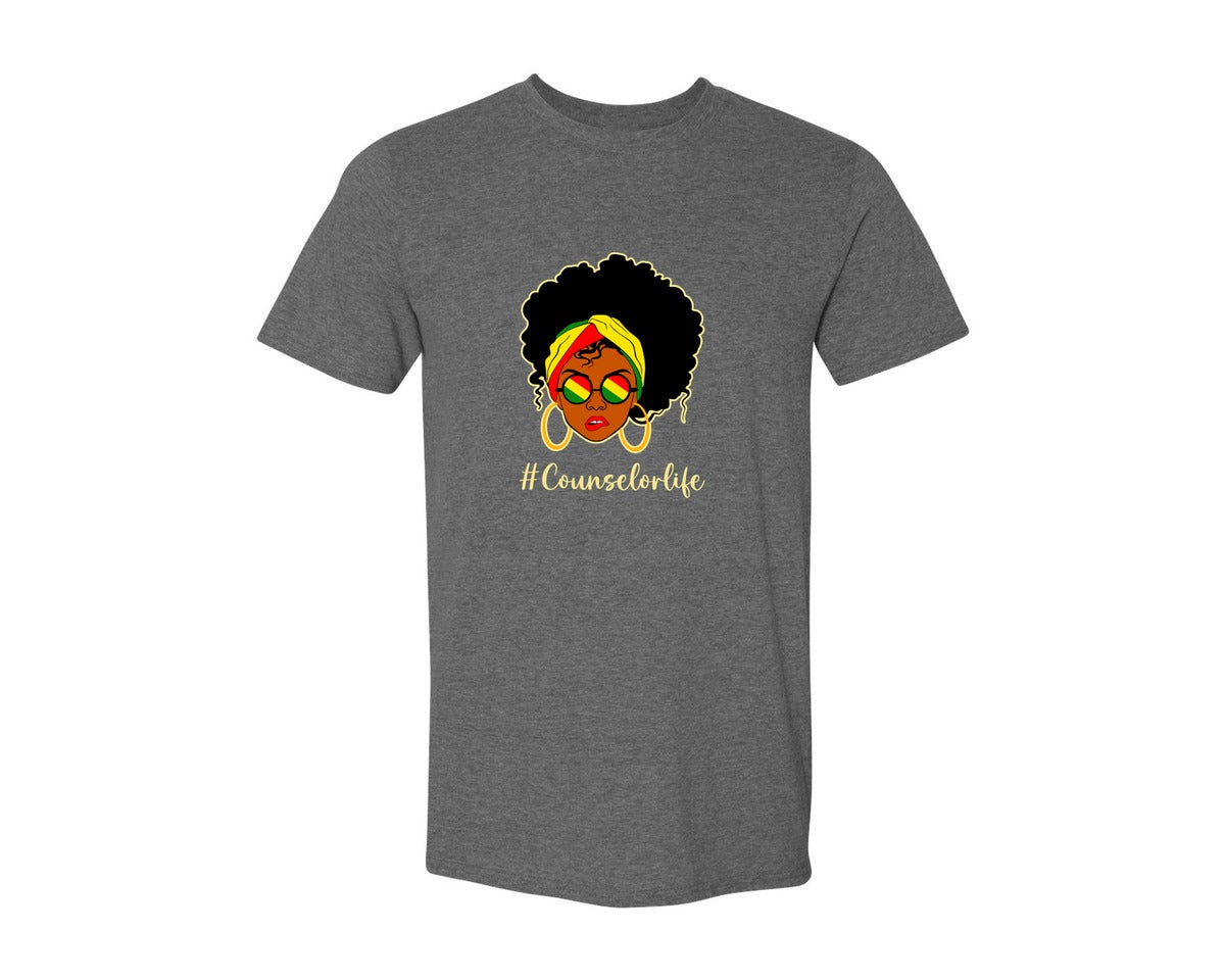 brand:Generic|color:Heather Dark Grey|Counselor Life Career T Shirt Graphic T-Shirt