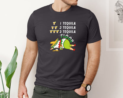 brand:Bella Canvas|color:Heather Dark Grey|Tequila Cinco De Mayo T Shirt Graphic T-Shirt