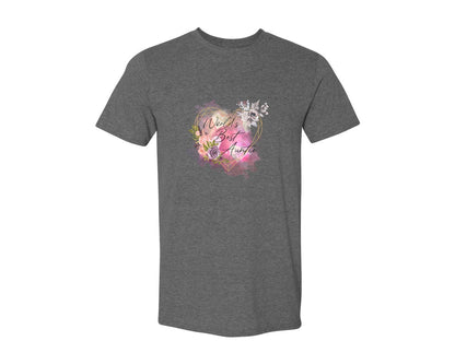 brand:Generic|color:Heather Dark Grey|Worlds Best Auntie Heart Graphic T-Shirt