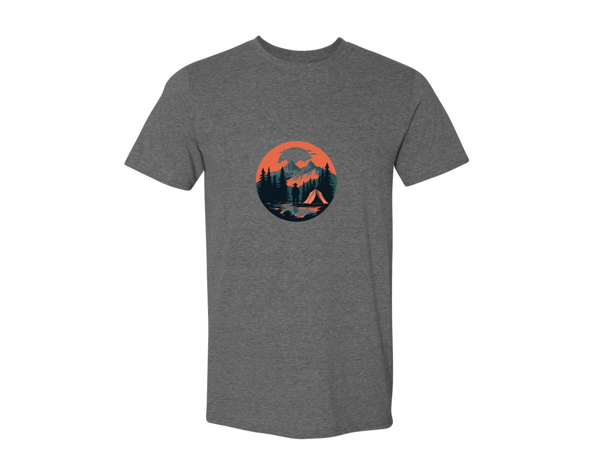 brand:Generic|color:Heather Dark Grey|Camping T Shirt Vector Design 6 Graphic T-Shirt