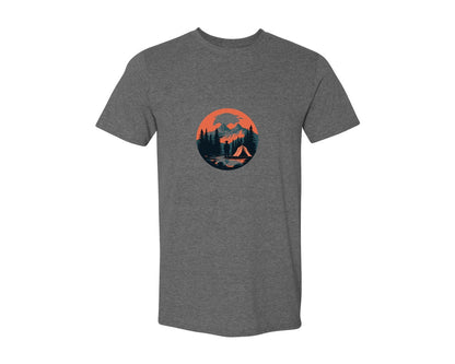 brand:Generic|color:Heather Dark Grey|Camping T Shirt Vector Design 6 Graphic T-Shirt