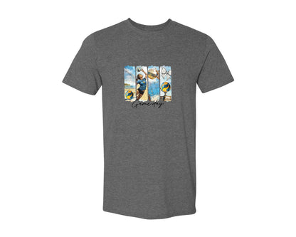 brand:Generic|color:Heather Dark Grey|Volleyball Game Day 3 Graphic T-Shirt