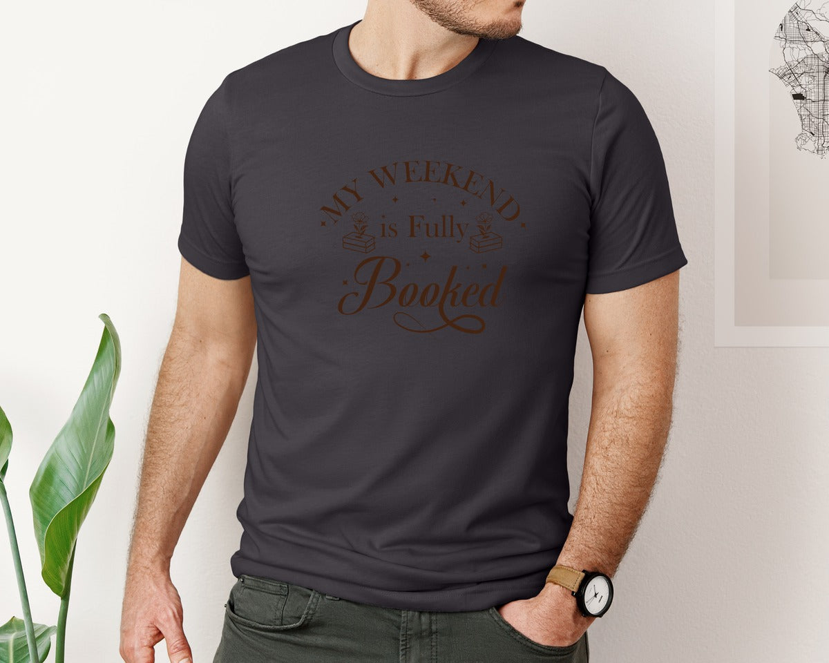 brand:Bella Canvas|color:Heather Dark Grey|My Weekend Is Fully Booked Vector Graphic T-Shirt