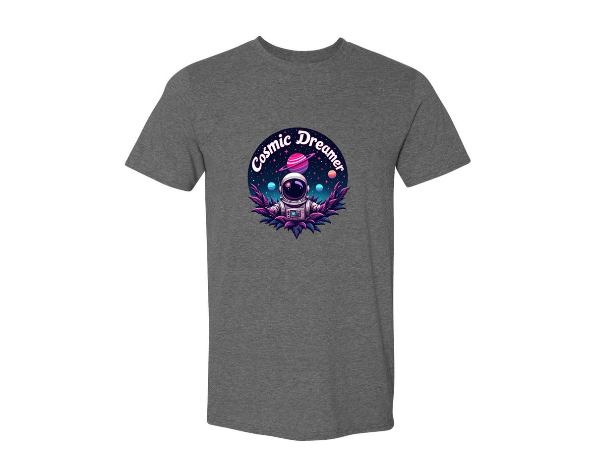 brand:Generic|color:Heather Dark Grey|Cosmic Dreamer T Shirt Design Graphic T-Shirt